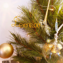 Load image into Gallery viewer, Personalized Christmas decoration in golden wire
